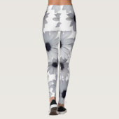 twee witte bloemen leggings (Achterkant)