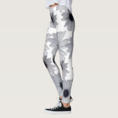 twee witte bloemen leggings (Links)