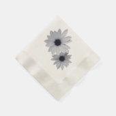 twee witte bloemen servet (Hoek)