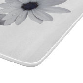 twee witte bloemen snijplank (Hoek)