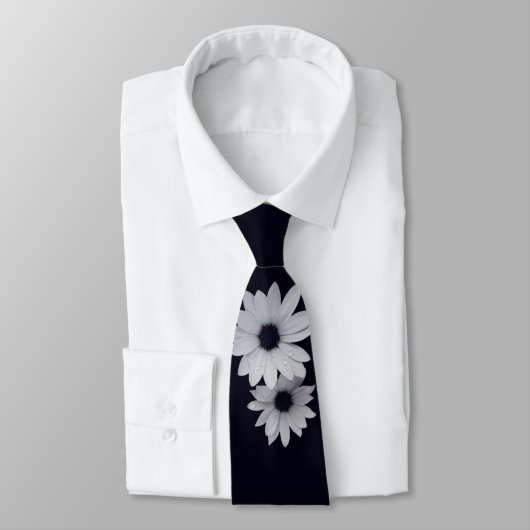 twee witte bloemen stropdas (Gebonden)