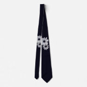 twee witte bloemen stropdas (Achterkant)