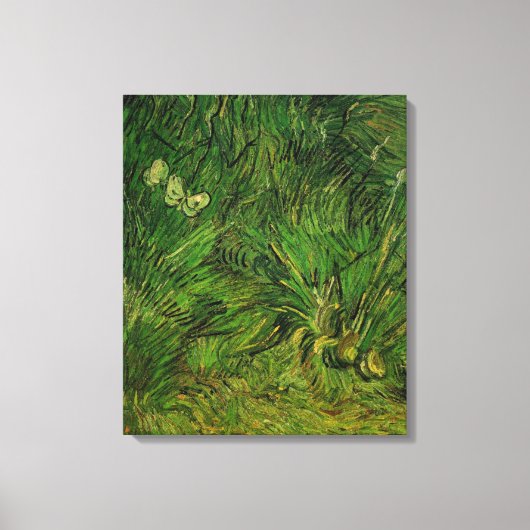Twee witte Butterflies van Vincent van Gogh Canvas Afdruk (Voorkant)