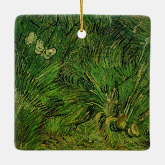 Twee witte Butterflies van Vincent van Gogh Keramisch Ornament (Achterkant)