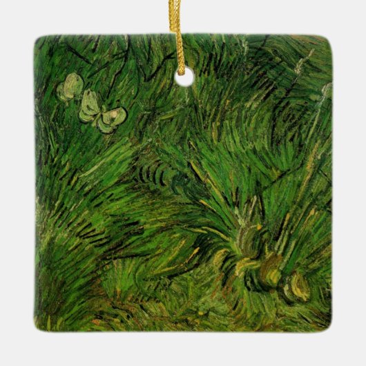 Twee witte Butterflies van Vincent van Gogh Keramisch Ornament (Voorkant)