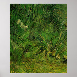 Twee witte Butterflies van Vincent van Gogh Poster