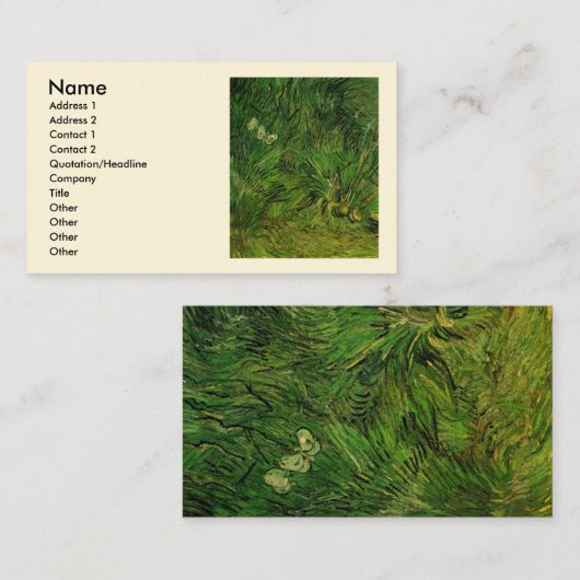 Twee witte Butterflies van Vincent van Gogh Visitekaartje