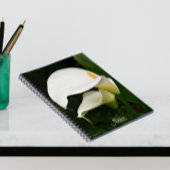 Twee witte Calla Lilies Floral Notitieboek