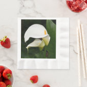 Twee witte Calla Lilies Floral Servet (Insitu)