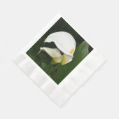 Twee witte Calla Lilies Floral Servet (Hoek)