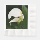 Twee witte Calla Lilies Floral Servet (Voorkant)