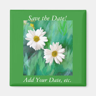 Twee Witte Daisies Square Magnet