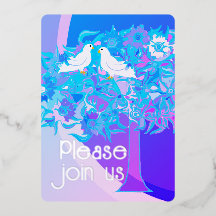 Twee witte duiven Art Deco stijl