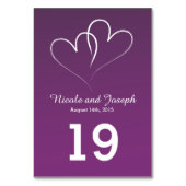 Twee witte harten met elkaar verbonden - bisschop  kaart (Achterkant)