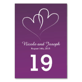 Twee witte harten met elkaar verbonden - bisschop  kaart