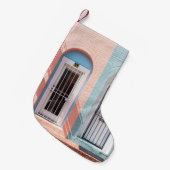 TWEE WITTE HOUDEN DEUREN MET GRILLEN KLEINE KERSTSOK (Voorkant (Hangend))