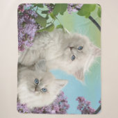 TWEE WITTE KITTENS SHERPA DEKEN (Voorkant)