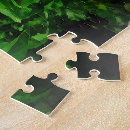 Twee witte klaprozen legpuzzel (Zijkant)