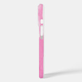 Twee witte klaprozen op vervaagde roze denim strep Case-Mate iPhone case (Achterkant / Links)