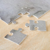 Twee witte koeien op het effect van de waterverf legpuzzel (Zijkant)