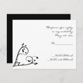 Twee witte packs en een hartritekaart RSVP kaartje (Voorkant / Achterkant)