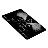 Twee witte pauwen en hart monogram magneet (Rechterzijde)