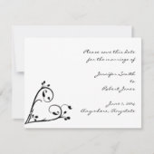 Twee Witte Peacocks en Heart Save the Date (Voorkant)