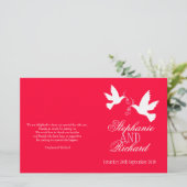 Twee witte stippen rode roze ribbon Weddenschap Pr (Staand voorkant)