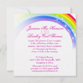 Twee witte stippen voor regenboogbruiloft kaart (Achterkant)