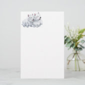 Twee Witte Terriers voor de Hooglanden West Briefpapier (Staand voorkant)