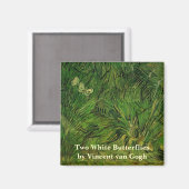 Twee witte vlinders door Vincent van Gogh Magneet (Voorkant / Achterkant)