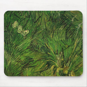 Twee witte vlinders door Vincent van Gogh Muismat