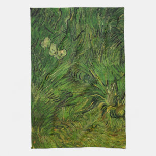 Twee witte vlinders door Vincent van Gogh Theedoek