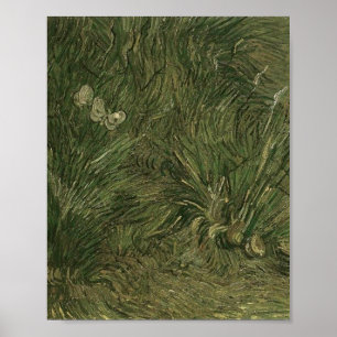 Twee witte vlinders, Van Gogh Fine Art Poster