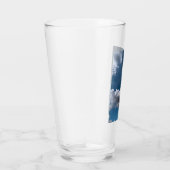 Twee witte wolken, aan een blauwe hemel glas (Rechts)