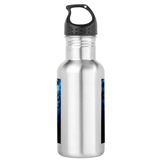 Twee witte wolven in het wild bos waterfles  (Achterkant)