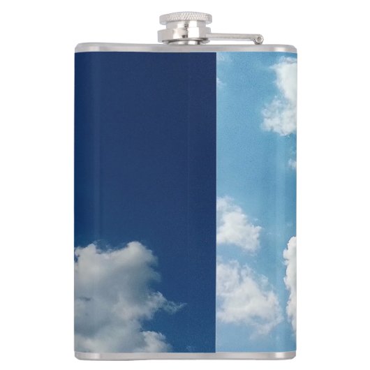 Twee wolken heupfles (Achterkant)