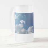 Twee wolken matglas bierpul (Voorkant links)