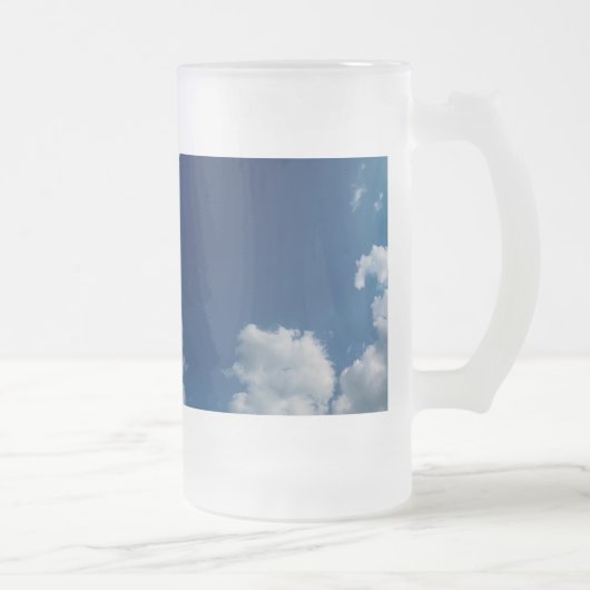 Twee wolken matglas bierpul (Rechts)