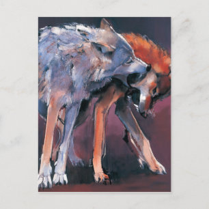 Twee Wolven 2001 Briefkaart