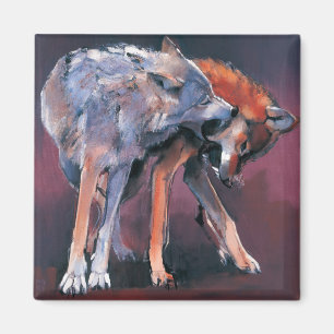 Twee Wolven 2001 Magneet