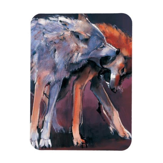 Twee Wolven 2001 Magneet (Verticaal)