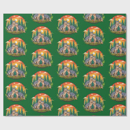 Twee wolven cadeaupapier