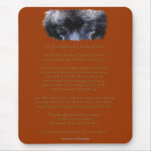 TWEE WOLVEN CHEROKEE TALE Native American Muismat