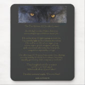 Twee Wolven Cherokee Wisdom Tale Mousepad Muismat (Voorkant)