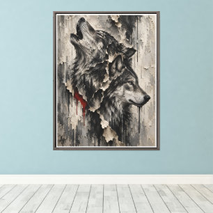 Twee Wolven, Eén Hart Canvas Afdruk