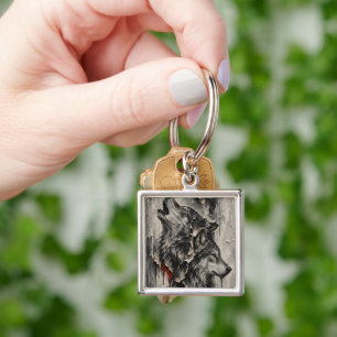 Twee Wolven, Eén Hart Sleutelhanger