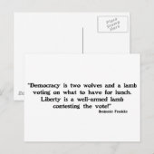 Twee Wolven en een Lamb Briefkaart (Voorkant / Achterkant)