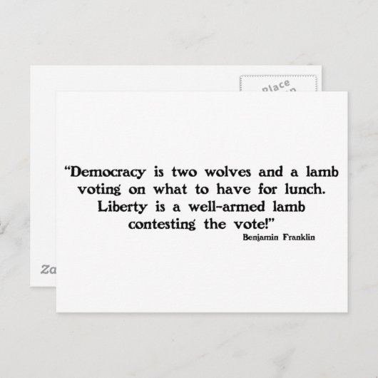 Twee Wolven en een Lamb Briefkaart (Voorkant / Achterkant)