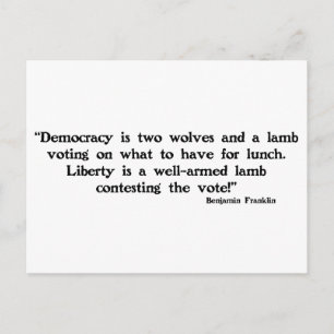 Twee Wolven en een Lamb Briefkaart